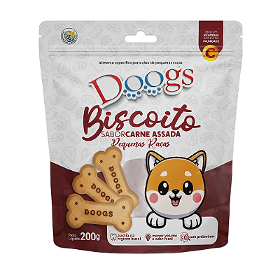 Biscoito Pequenas Raças - Carne Assada - Doogs 200g