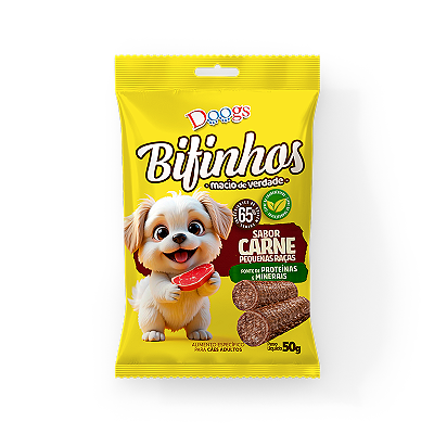 Bifinho Doogs Raças Pequenas - Carne 50g