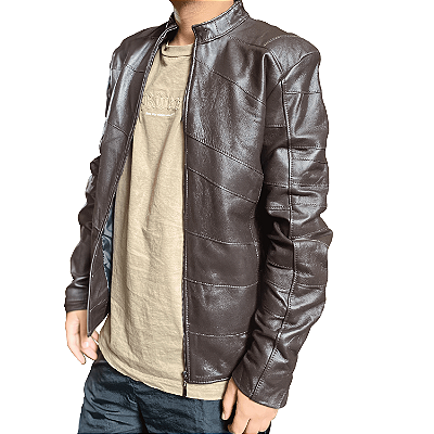 Jaqueta Masculina de Couro Legítimo