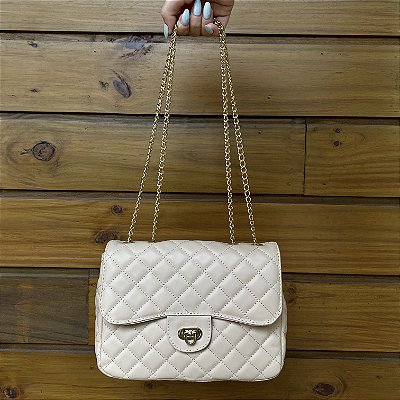 Bolsa Feminina de Couro – Creme
