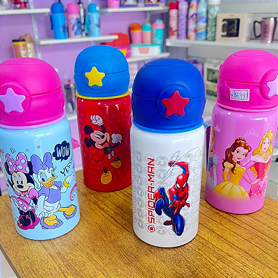 Garrafa de alumínio 500ml c/trava- Disney