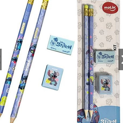 Kit escolar Stitch 4 pçs - molin