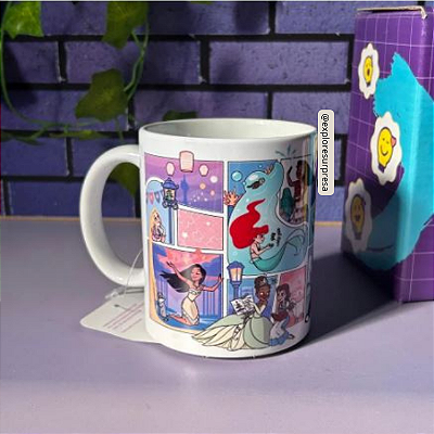 Caneca Princesas -  crie eu próprio conto de fadas licenciada  350ml