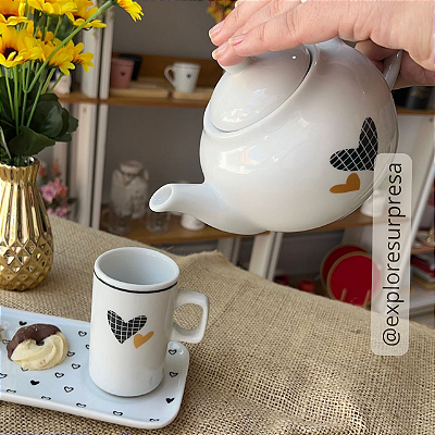 Bule Porcelana - Bolinha 500ml