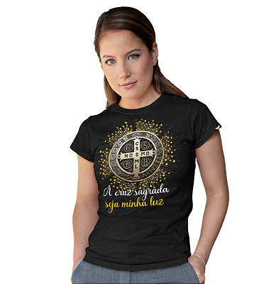 Camiseta São Bento Católica Preta – Medalha de São Bento