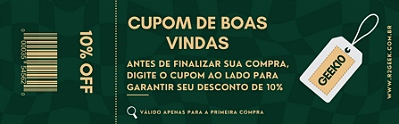 Cupom de boas-vindas - 10% off