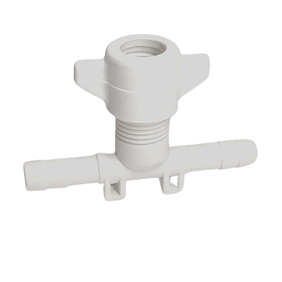 Conector T 3/8" Plástico com Fixador