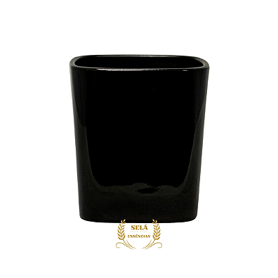 COPO DE VIDRO CITRINO PARA VELAS 200ML (PRETO BRILHOSO)
