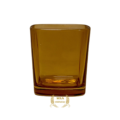COPO DE VIDRO CITRINO PARA VELAS 200ML (AMBAR)