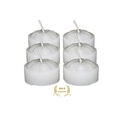 VELA PARA RECHAUD BRANCA/SEM CHEIRO PACOTE C/6