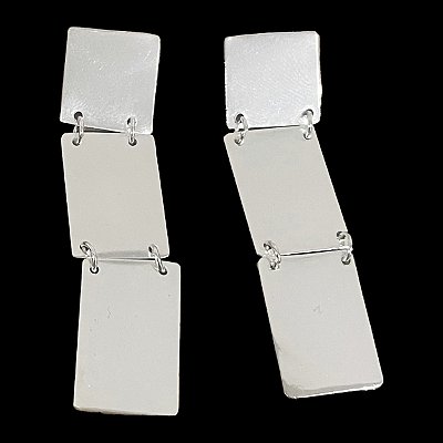 Brinco Ladrilho Prata