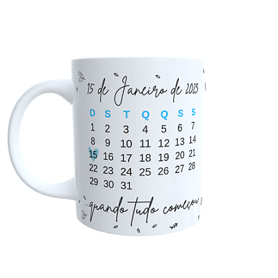 Caneca Calendário Love