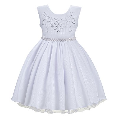 Vestido Infantil Juvenil Branco Giovanella