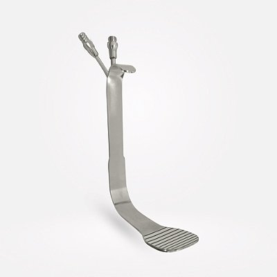 Afastador para Platisma com Fibra Óptica e Sugador 10cm