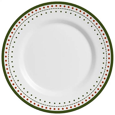 Sousplat Dots - bolinhas verde e vermelha