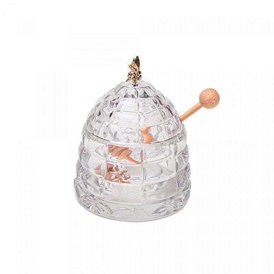 Meleira de Cristal com pegador de madeira