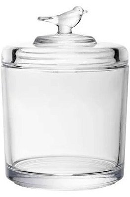 Pote cristal ecologico com tampa linha Bird - G