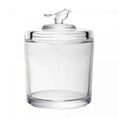 Pote de cristal ecológico com tampa linha Bird - M