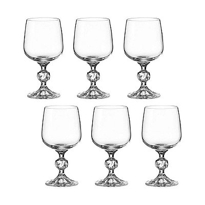 Jogo com 6 taças Cristal Titânio 230 mll