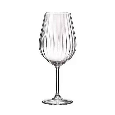 Cj. de 6 taças para vinho em cristal Bohemia - Sarah 690ml