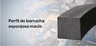 Perfil de borracha esponjosa macio
