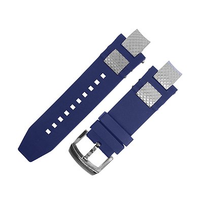 Pulseira para Relógio Compatível com Invicta Noma 3 Completa - Azul e Prata