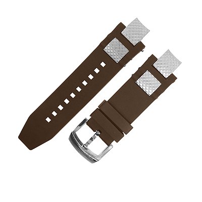 Pulseira para Relógio Compatível com  Invicta Noma 3 Completa - Marrom e Prata