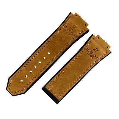 Pulseira para Relógio Compatível com Hublot King Power Na Cor Marrom Em Camurça