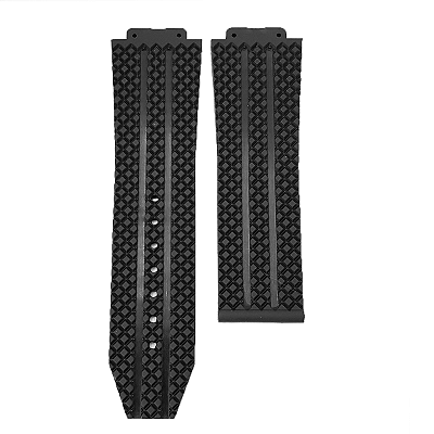 Pulseira para Relógio Compatível com Hublot Big Bang Encaixe de 25mm Borracha Preto Textura Pneu
