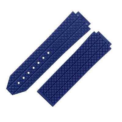 Pulseira para Relógio Compatível com Hublot Big Bang Pneu Borracha Azul
