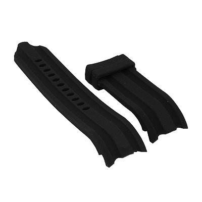Pulseira para Relógio Compatível com Nautica 24mm Silicone Preto