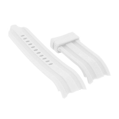 Pulseira para Relógio Compatível com Nautica 24mm Silicone Branco