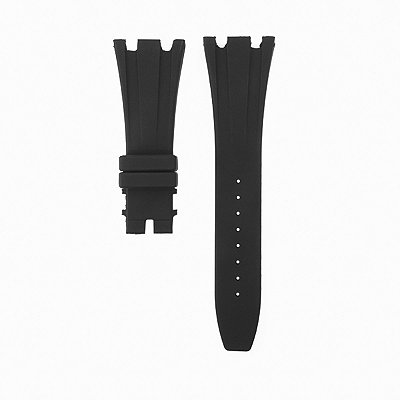 Pulseira para Relógio Compatível com Audemars Piguet Royal Oak Offshore de 28mm Preto Silicone Ponta Fina