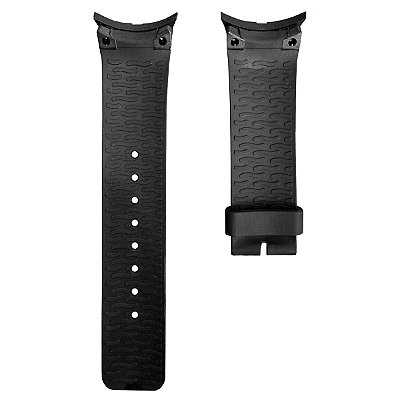 Pulseira para Relógio Compatível com Nautica 20mm Silicone Preto (Fixação Parafusos)