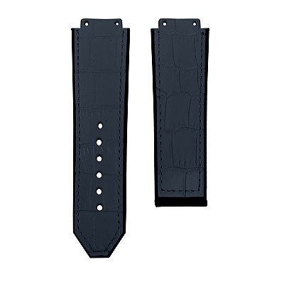 Pulseira para Relógio Compatível com Hublot Big Bang Couro Azul Cobalto 25/22mm