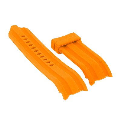 Pulseira para Relógio Compatível com Nautica 24mm Silicone Laranja