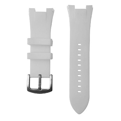 Pulseira para Relógio Compatível com Armani Exchange Silicone Branco Completa