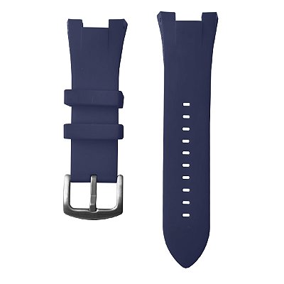Pulseira para Relógio Compatível com Armani Exchange Silicone Azul Completa