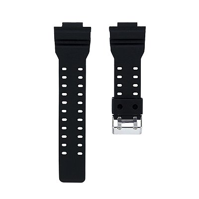 Pulseira para Relógio Compatível com Casio G-shock Borracha Preto Completa Com Fivela