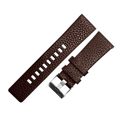 Pulseira para Relógio Compatível com Diesel DZ1598 22mm Marrom Com Fecho Prata Completo