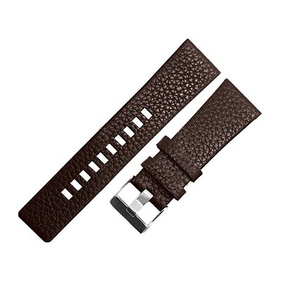 Pulseira para Relógio Compatível com Diesel Dz4281 26mm Marrom Com Fecho Prata Completo