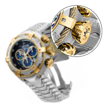 Coroa e Tige para Relógio Compatível com Invicta Thunderbolt Dourado