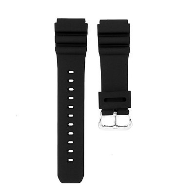 Pulseira para Relógio Compatível com Casio Marlin Duro Bill Gates Borracha Preto 22mm