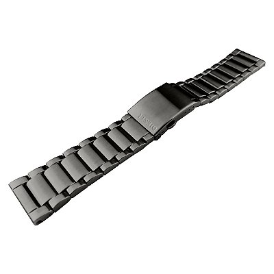 Pulseira para Relógio Compatível com Diesel 28mm em Aço Inoxidável Grafite com Fecho Deployant