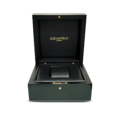 Caixa Compatível com Relógio Audemars Piguet Estojo Box Completo em Madeira e Couro Interior