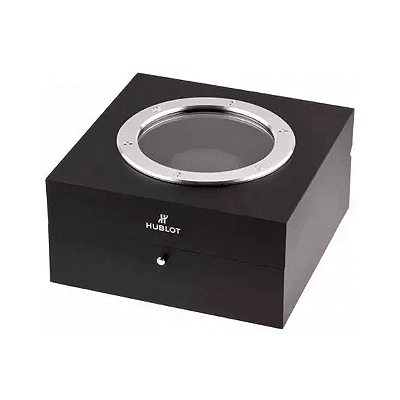 Caixa Compatível com Relógio Hublot Estojo Box Completo em Madeira e Couro Interior com Porta Documentos