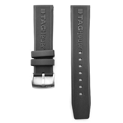 Pulseira Fivela para Tag heuer Monaco LS 24mm Silicone Preto