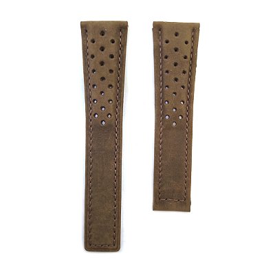 Pulseira para Relógio TAGHer 22mm/18mm Camurça Marrom Escuro
