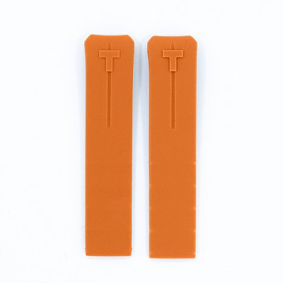 Pulseira para Relógio Compatível com Tissot T-Touch e Expert T013420/ T047420 Silicone Laranja Com encaixe de 21mm