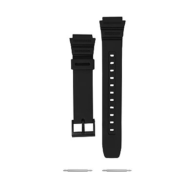 Pulseira Silicone para Relógio Casio AE1200wh 18mm Preto